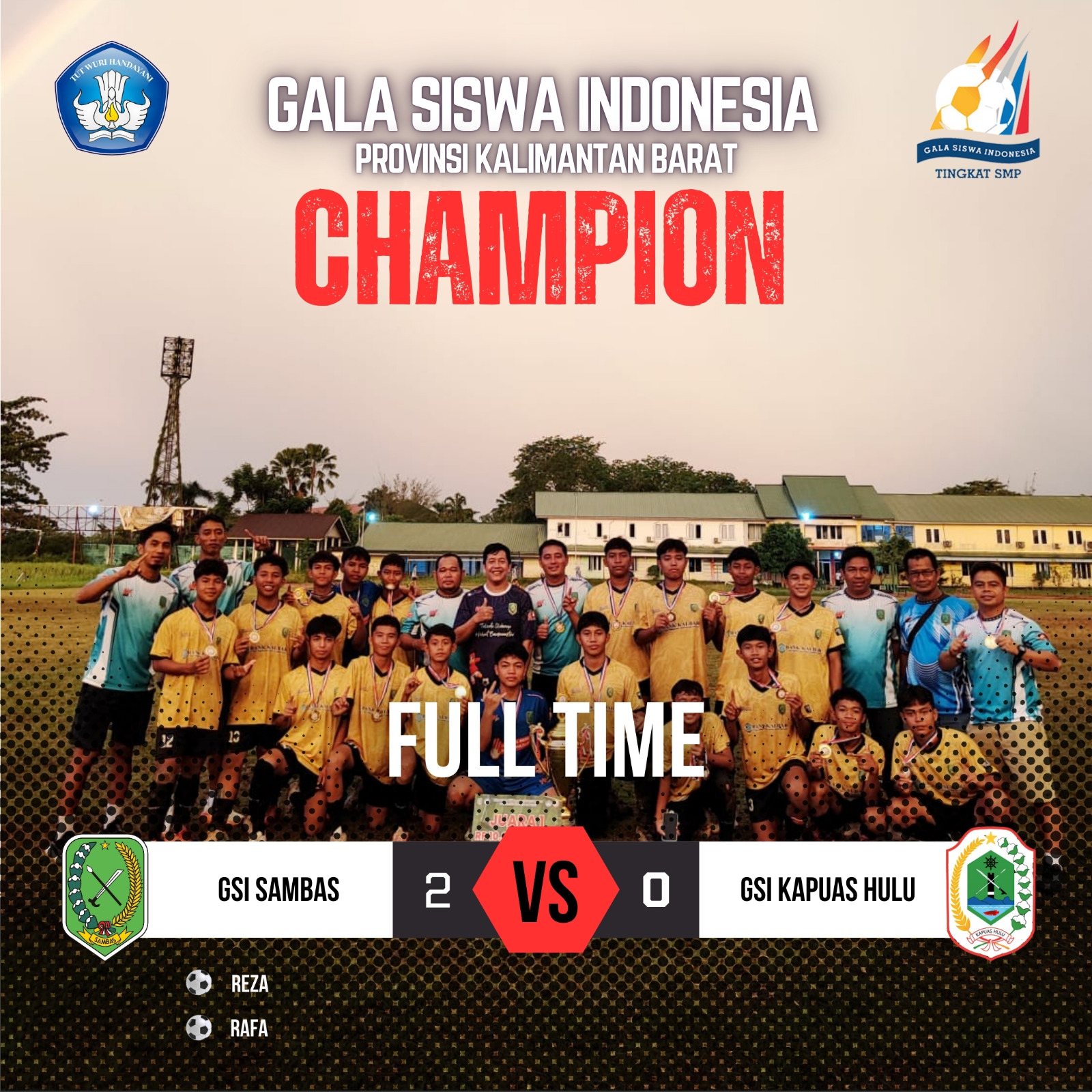 GSI Kabupaten Sambas berhasil mempertahankan gelar juara